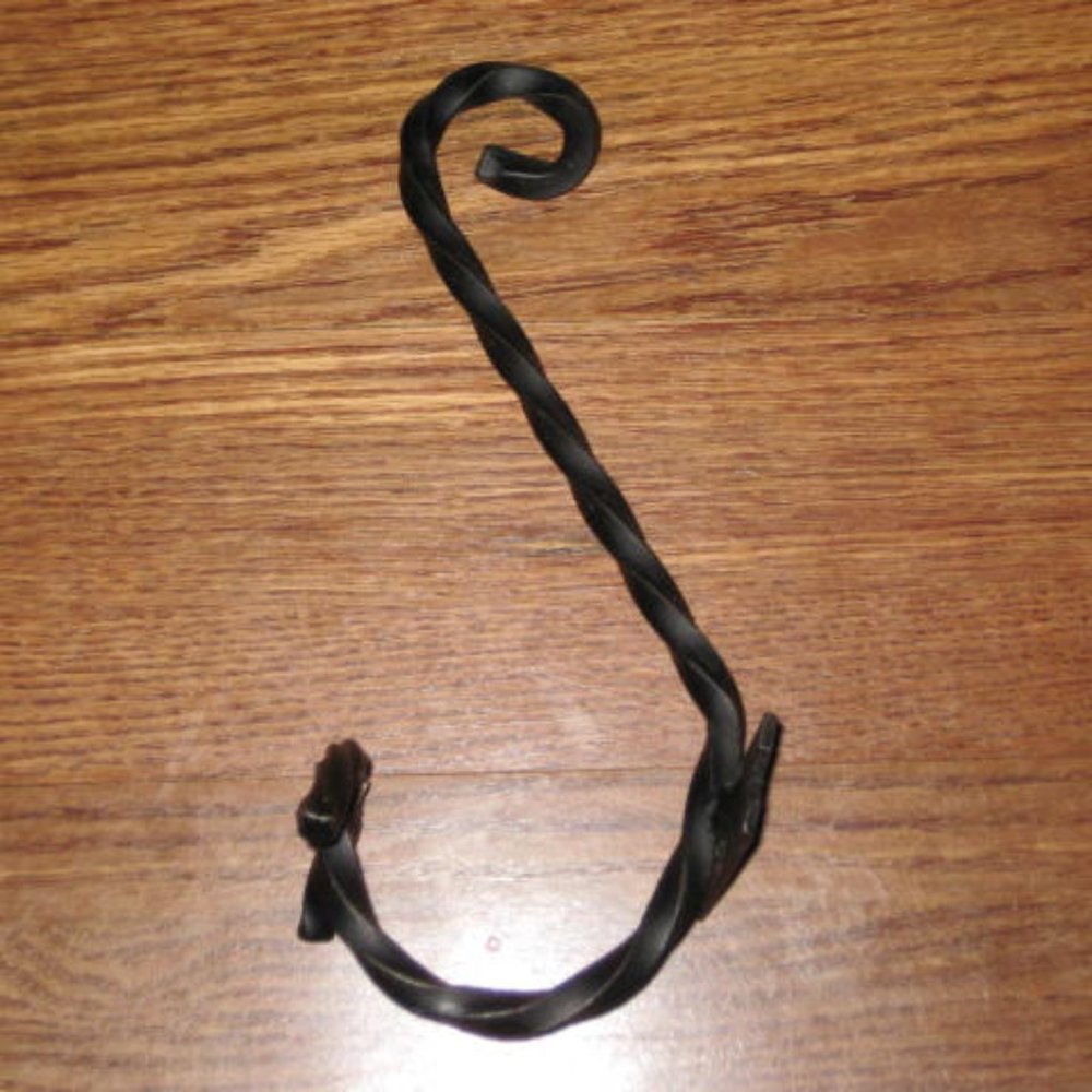 Vintage Antique French Portmanteau Black Turned Cast Iron Coat Pan Hook